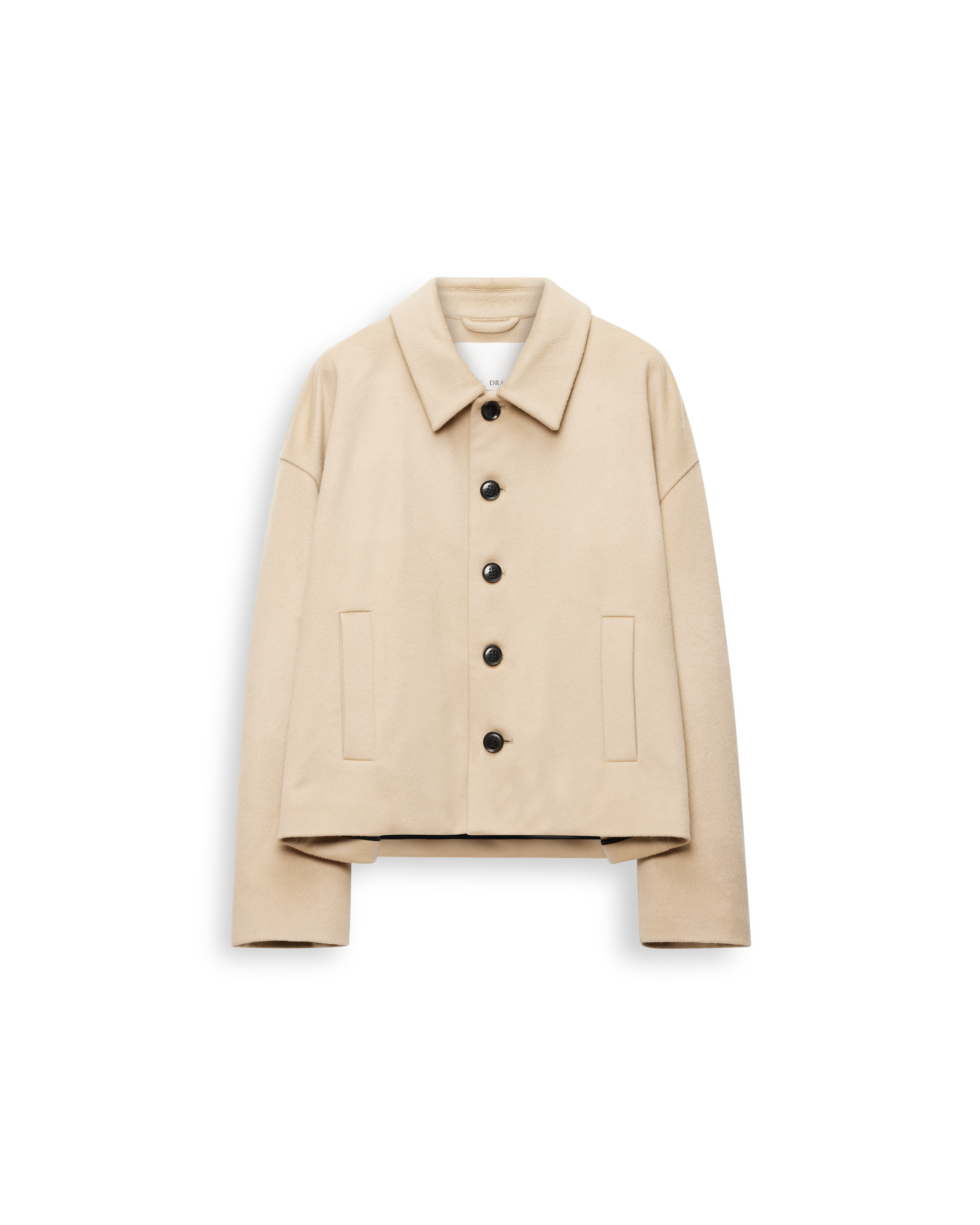 Boxy Wool Jacket – Beige | Final Draft Clo – finaldraftclo