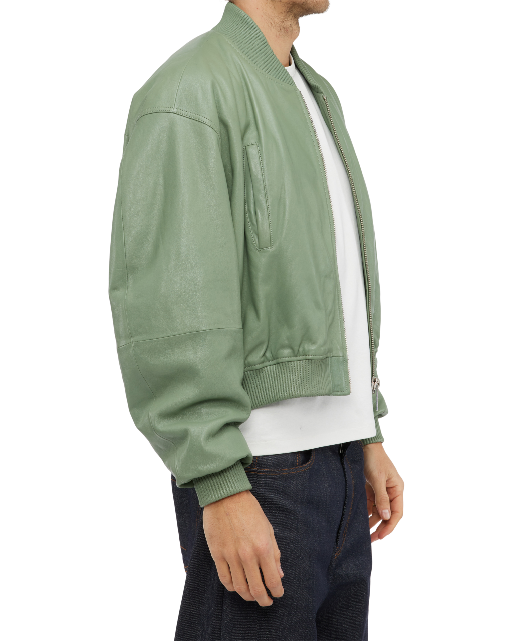 107 - Cropped Leather Bomber Jacket - 1 - 180085 - 2604