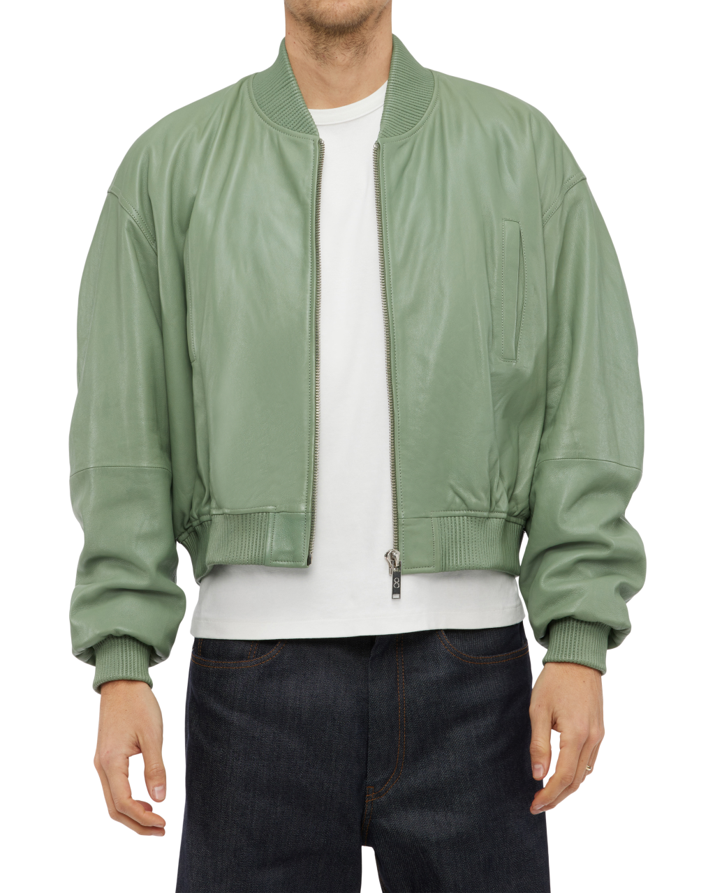 107 - Cropped Leather Bomber Jacket - 1 - 180085 - 2604