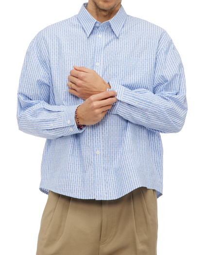 552 - Oversized Striped Shirt - 1 - 144124 - 3100