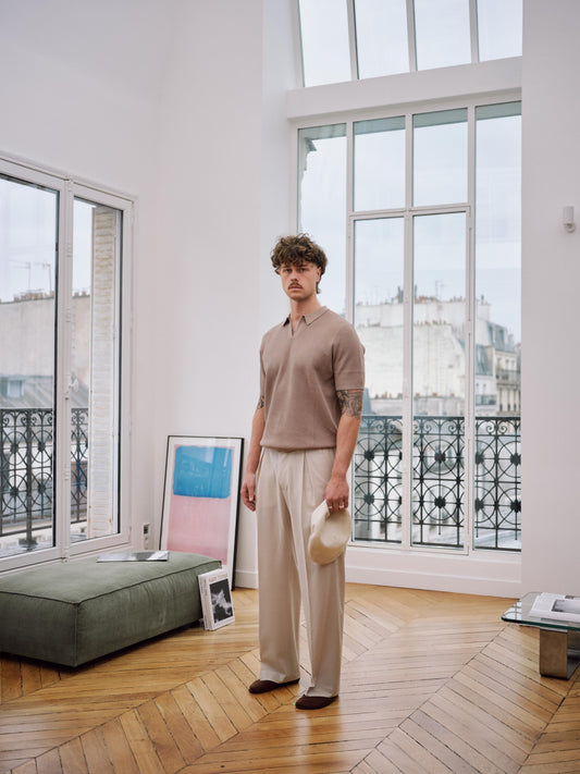 400 - Boxy V-Neck Knit Tee - 1 - 420236 - 1715