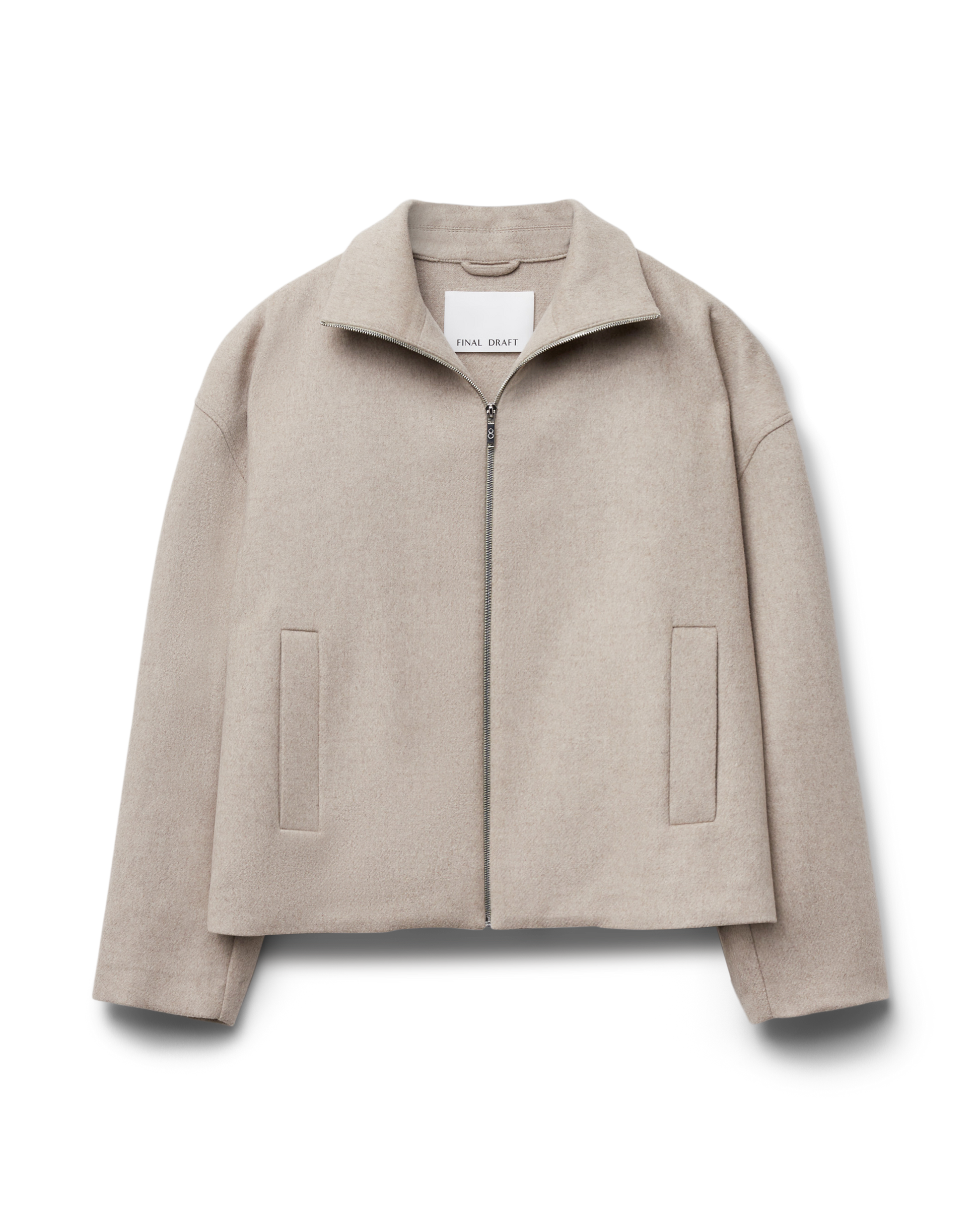 Zip Jacket - Cropped Wool Blend | Final Draft Clo – finaldraftclo