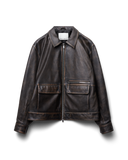119 - Leather Bomber Blouson Jacket - 180152 - 1116