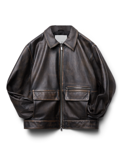 119 - Leather Bomber Blouson Jacket - 1 - 180152 - 1116