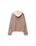303 - V- Neck Knit Hoodie - 422112 - 1715