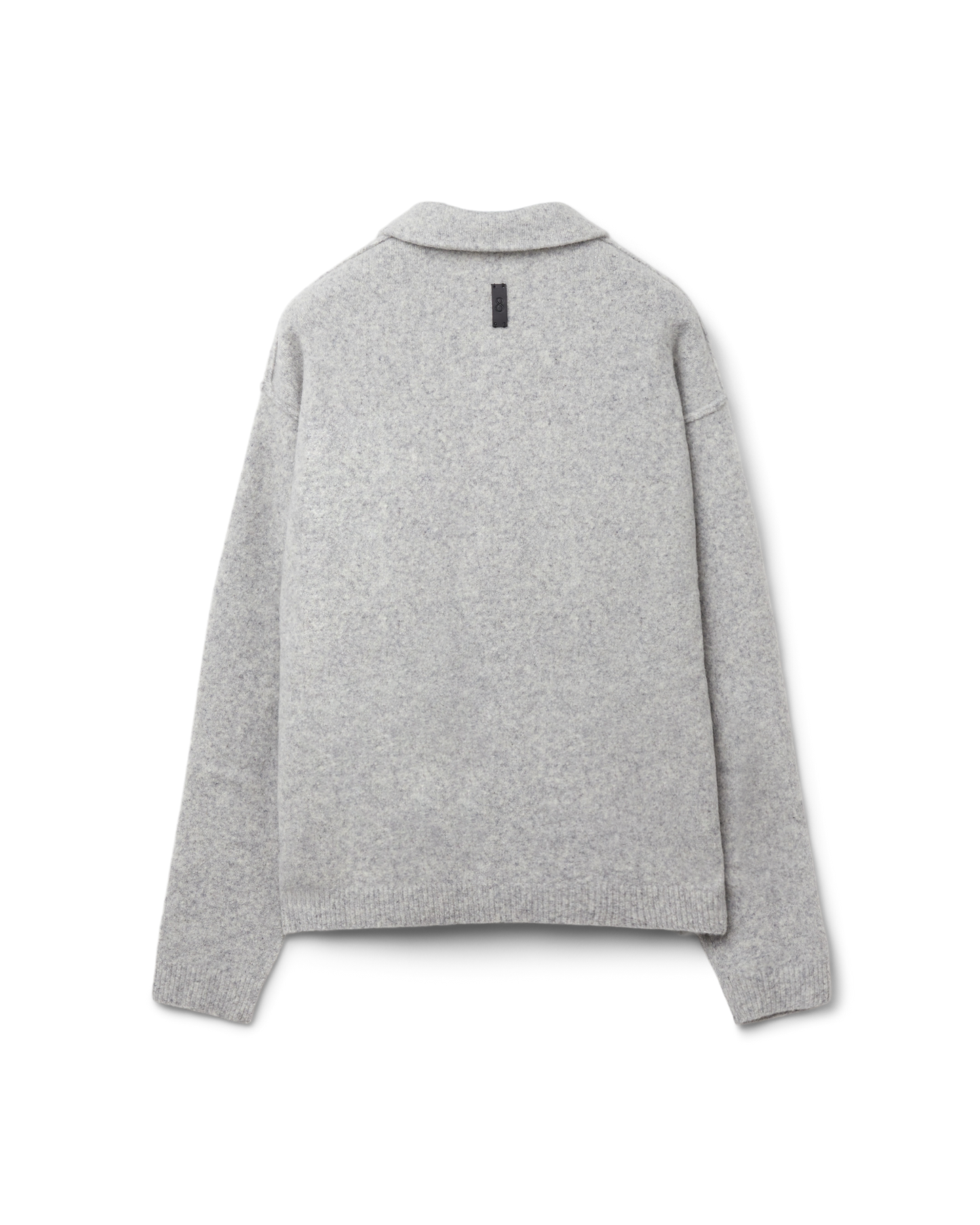 Knit Polo Cardigan - Textured Wool Blend | Final Draft Clo