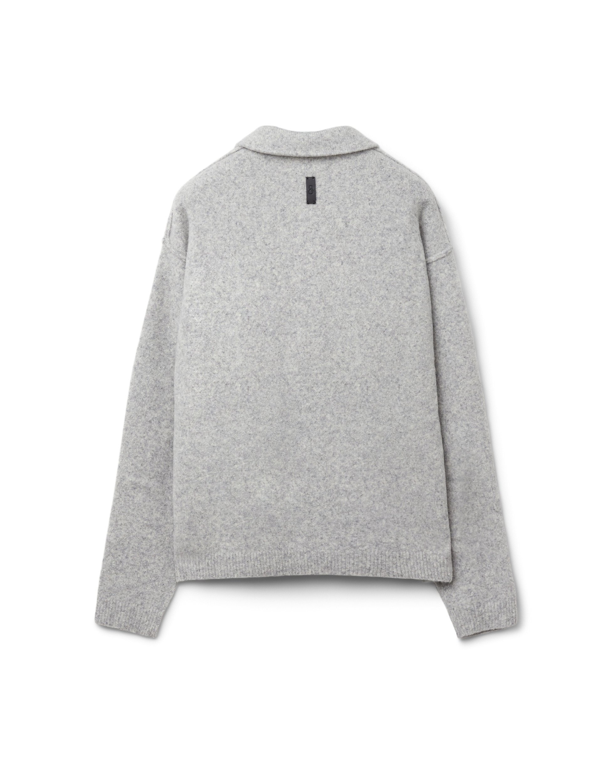 Knit Polo Cardigan - Textured Wool Blend | Final Draft Clo
