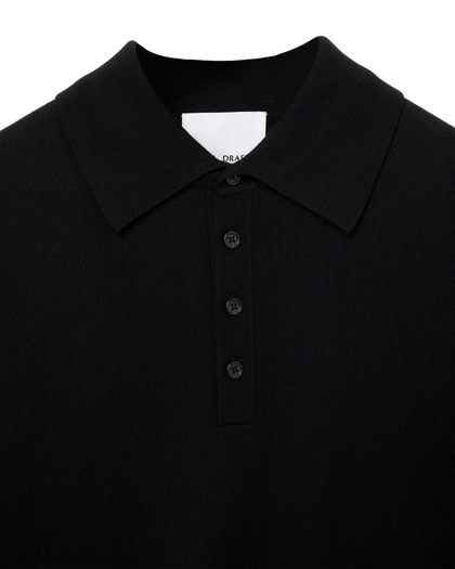 309 - Fine Knit Polo Longsleeve - 420002 - 1000