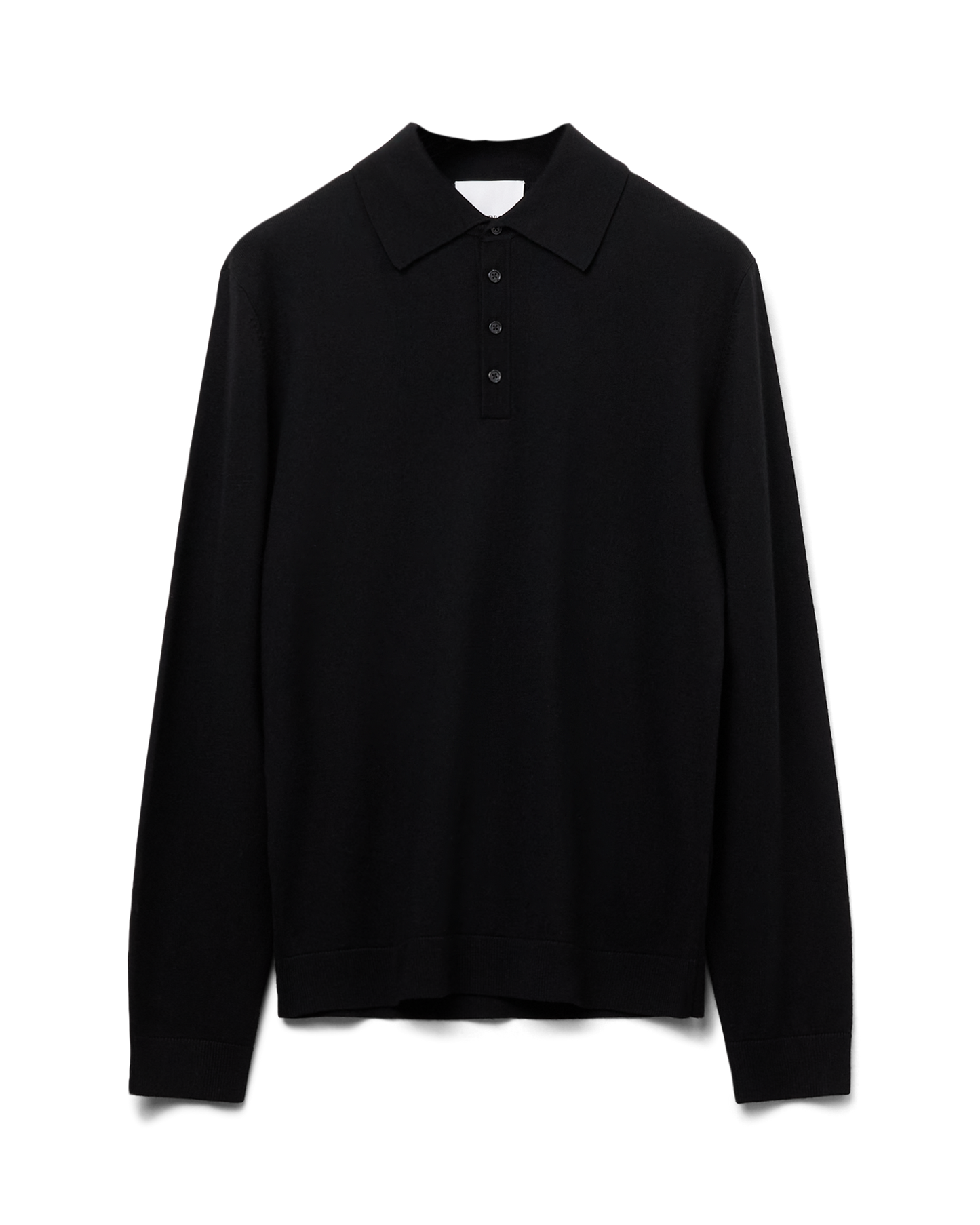 309 - Fine Knit Polo Longsleeve - 420002 - 1000