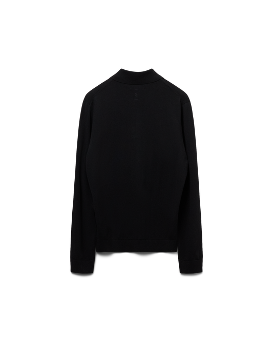309 - Fine Knit Polo Longsleeve - 420002 - 1000