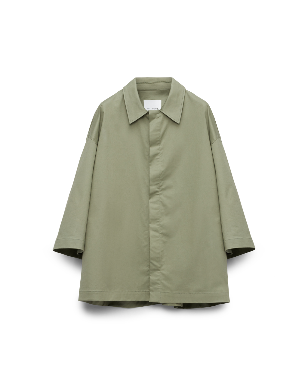 Cropped Boxy Short Sleeve Shirt – Clean, Modern Fit in Green