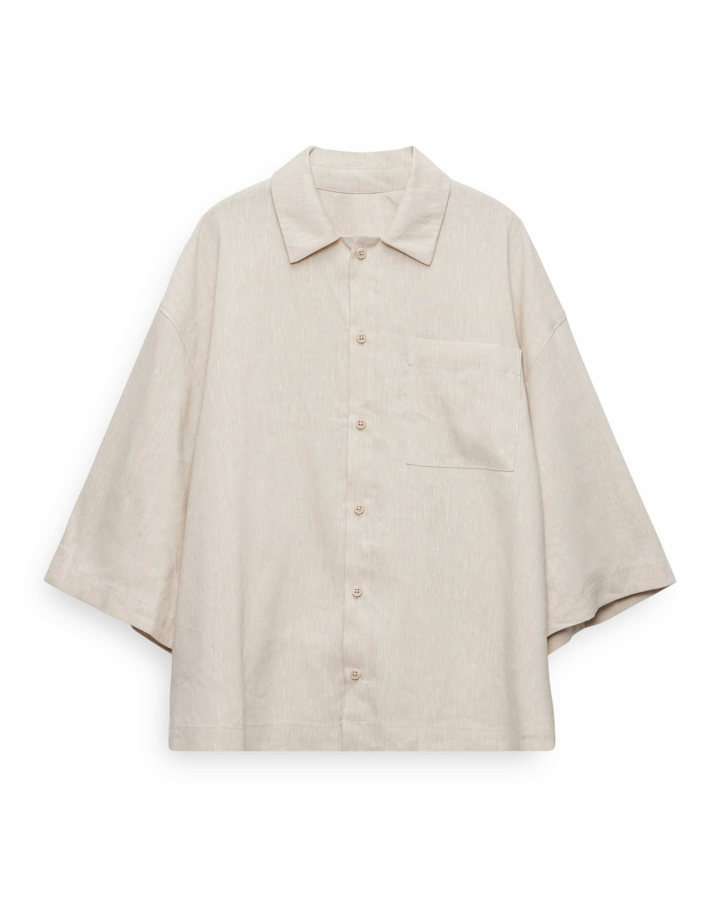 551 Cropped Boxy Short Sleeve Shirt - Comfortable Linen | Final