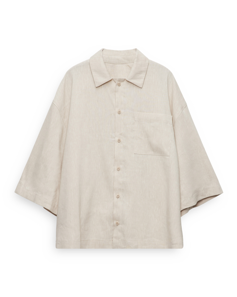 551 Cropped Boxy Short Sleeve Shirt - Comfortable Linen | Final