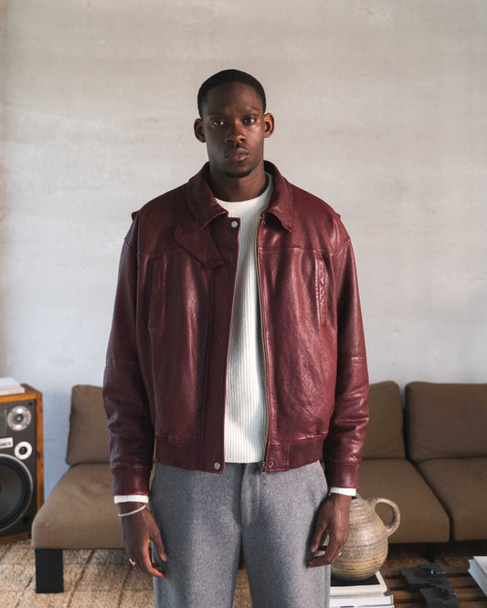 112 - Leather Bomber Jacket - 1 - 180116 - 5101