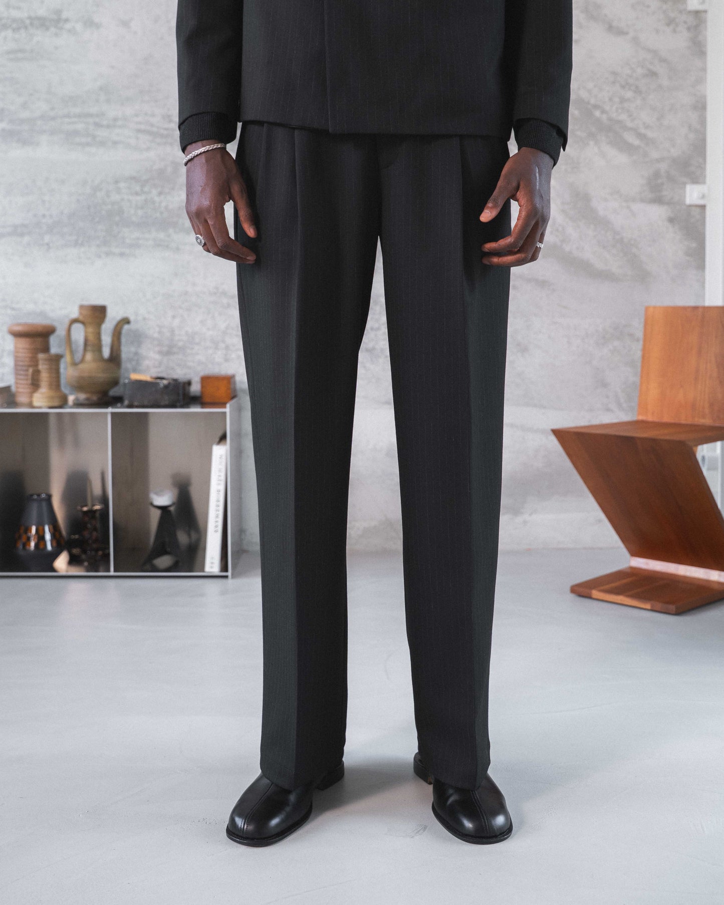 800 - Wide Leg Pinstripes Pants - 142117 - 1000