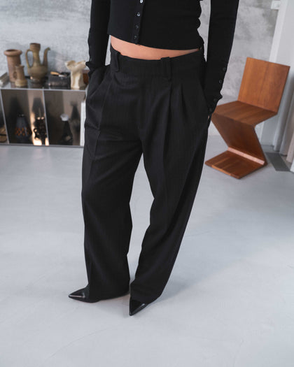 800 - Wide Leg Pinstripes Pants - 3 - 142064 - 1000