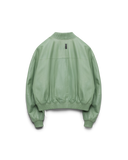 107 - Cropped Leather Bomber Jacket - 180085 - 2604