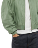 107 - Cropped Leather Bomber Jacket - 180085 - 2604